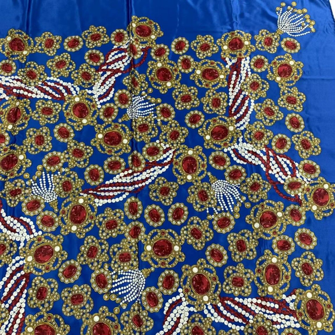 Chanel Super Large Silk Scarf Gem Pattern Multicolor — view 2