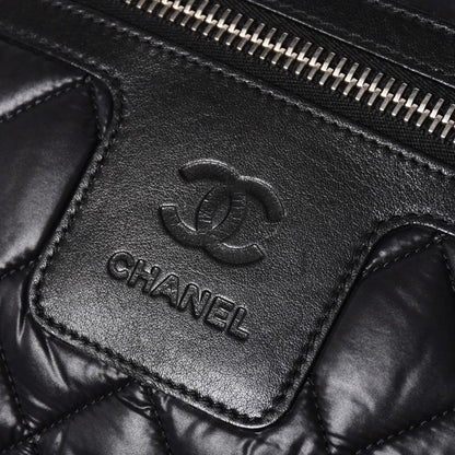 Chanel Coco Cocoon Backpack Leather Black Silver — view 6