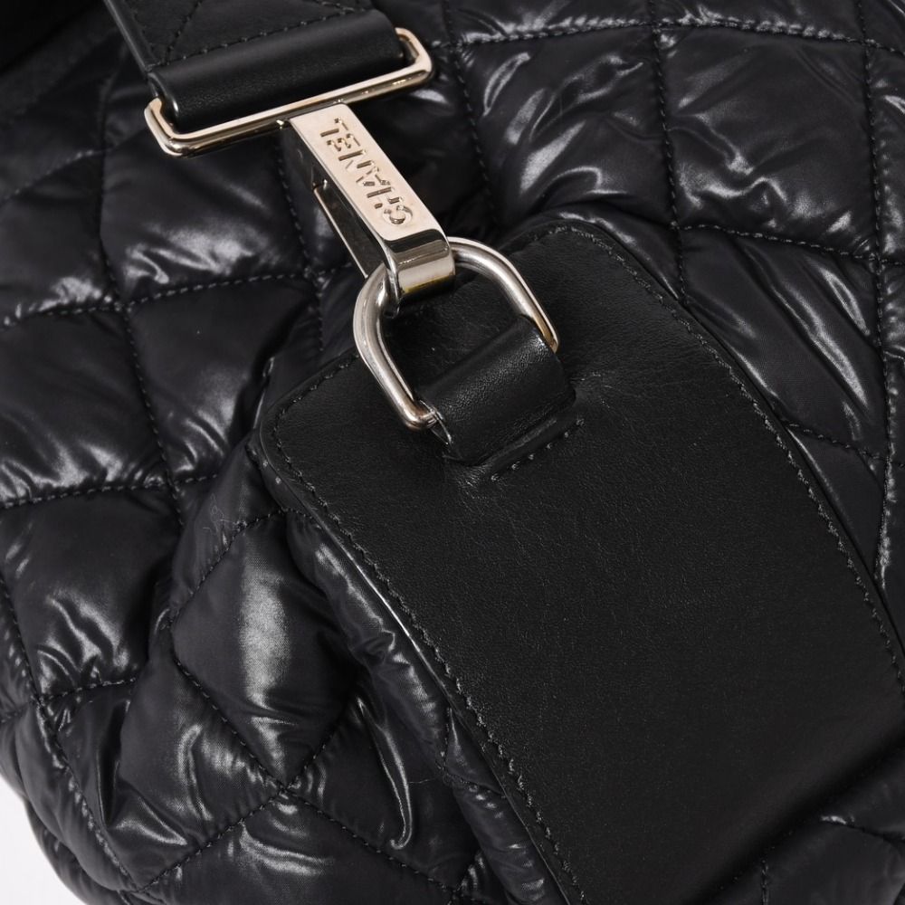 Chanel Coco Cocoon Backpack Leather Black Silver — view 8