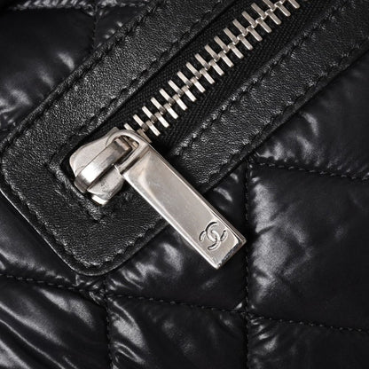 Chanel Coco Cocoon Backpack Leather Black Silver — view 7