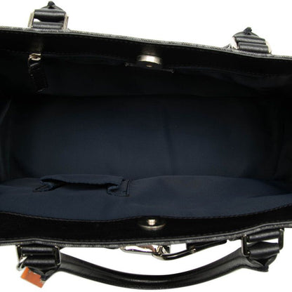 Dior Flight Line Trotter Handbag Gray Orange Denim Leather — view 4