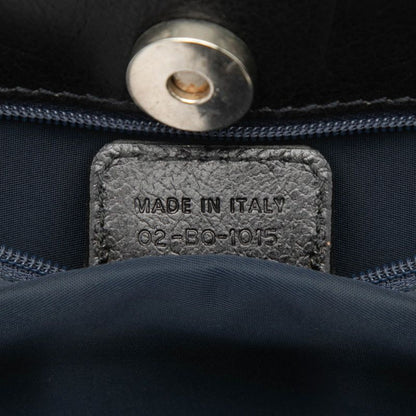 Dior Flight Line Trotter Handbag Gray Orange Denim Leather — view 6