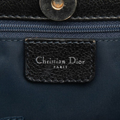 Dior Flight Line Trotter Handbag Gray Orange Denim Leather — view 5