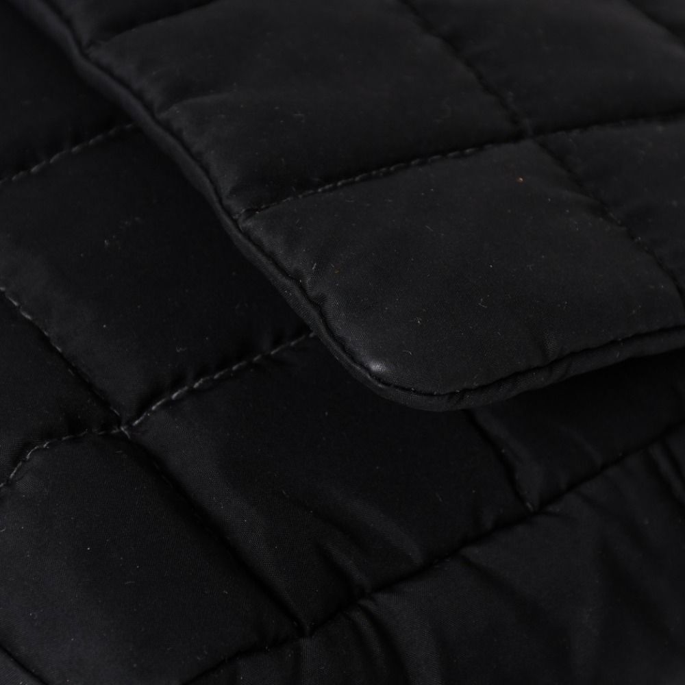 Chanel Quilted Choco Bar Shoulder Bag CC Logo Nylon Black Silver — view 8