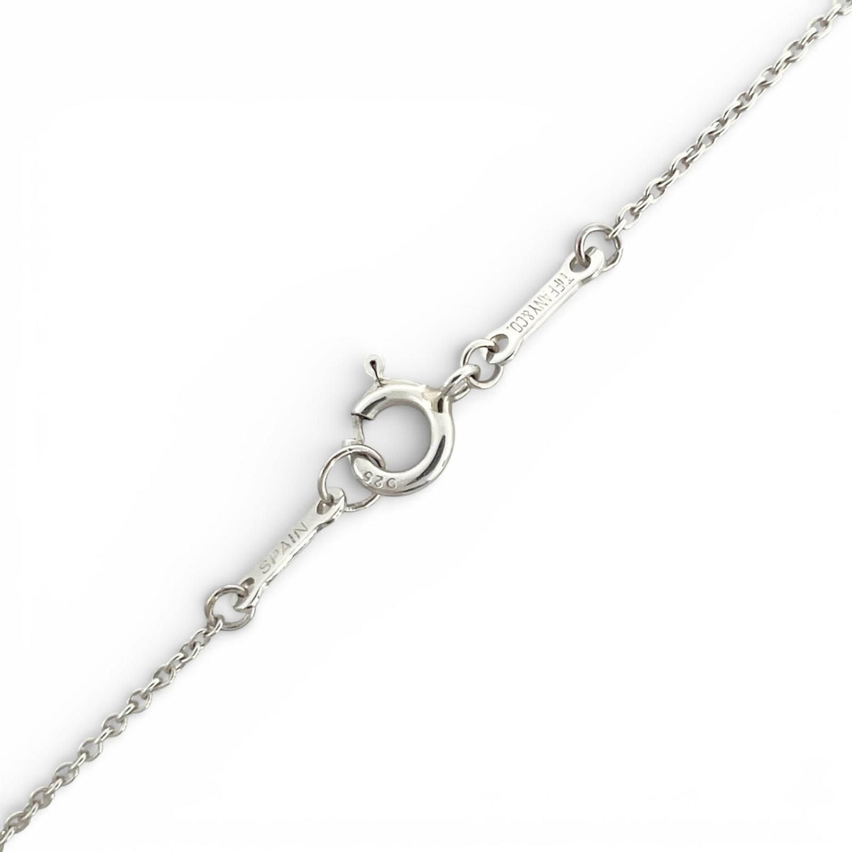 Tiffany & Co Elsa Peretti Necklace 925 Sterling Silver Double Teardrop — view 5