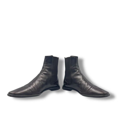Chanel Short Boots Leather CC Logo Brown — view 2