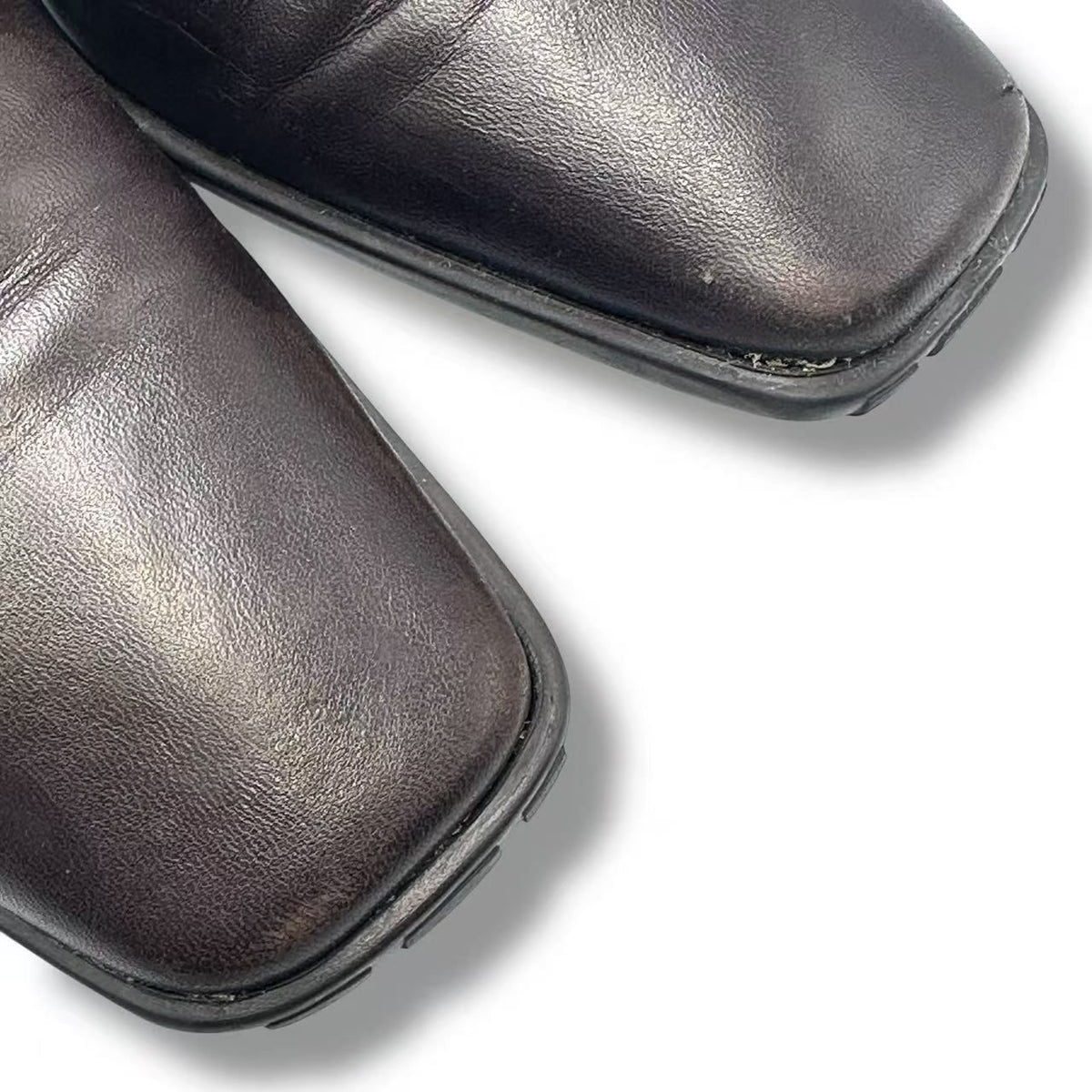 Chanel Short Boots Leather CC Logo Brown — view 3