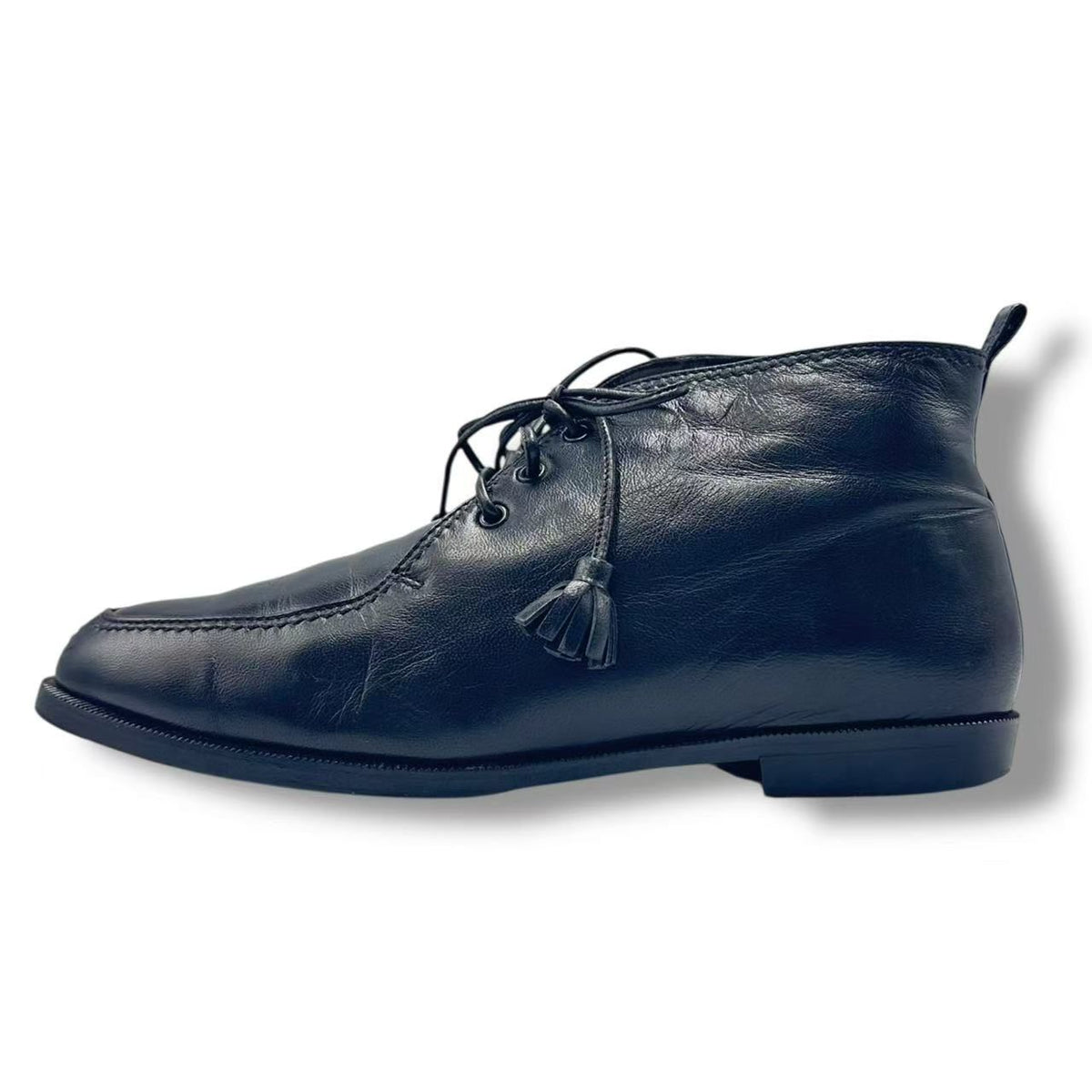 Chanel Short Boots CC Logo Leather Black — view 3
