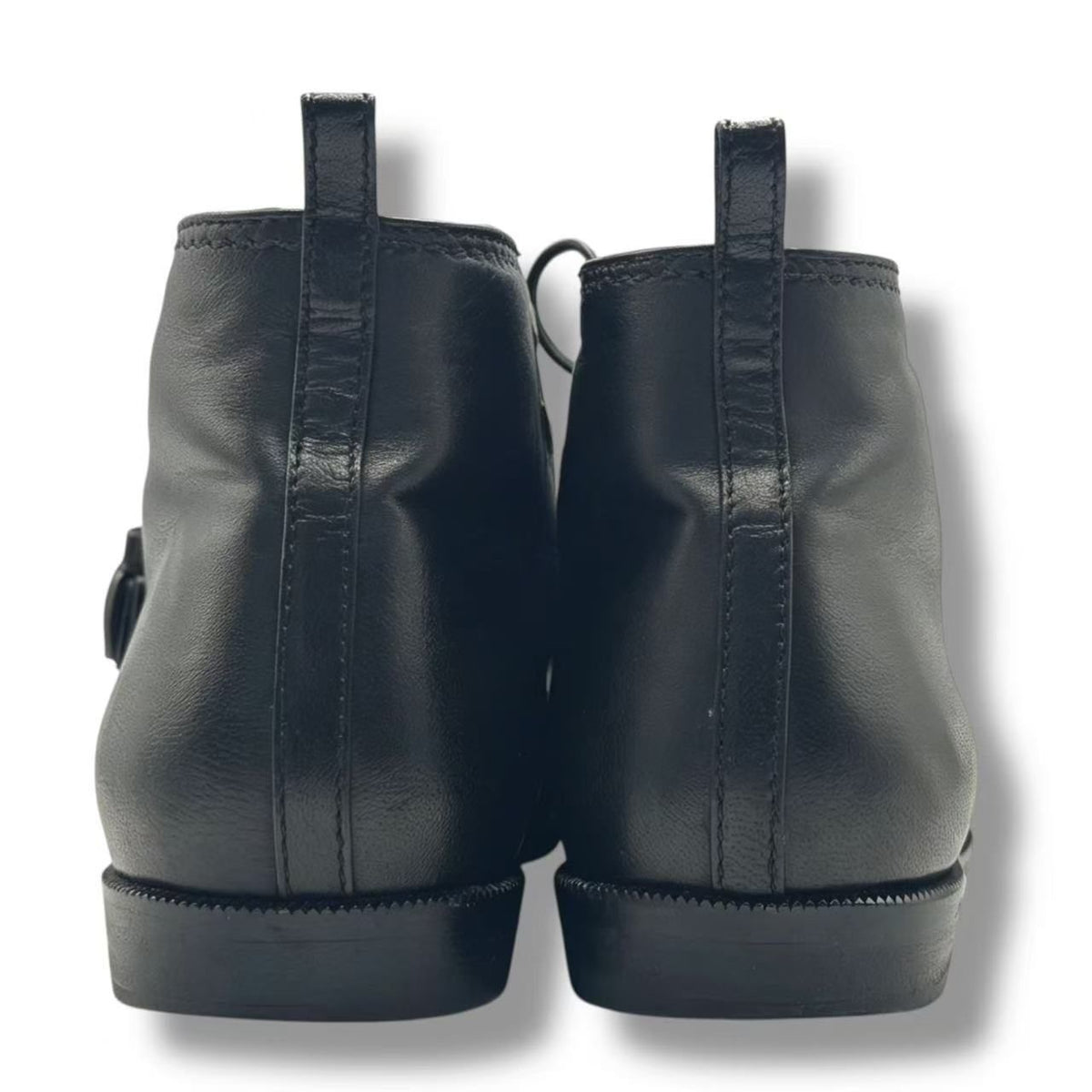 Chanel Short Boots CC Logo Leather Black — view 4