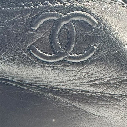 Chanel Short Boots CC Logo Leather Black — view 7