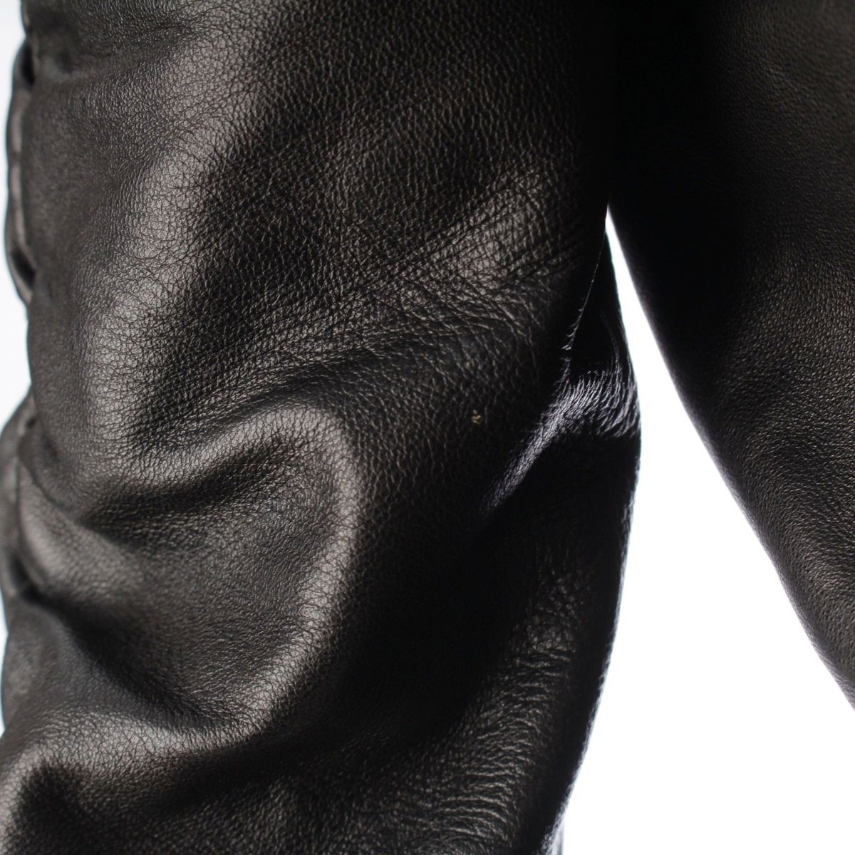 Gucci Vintage Leather Collarless Jacket Black 38 — view 7