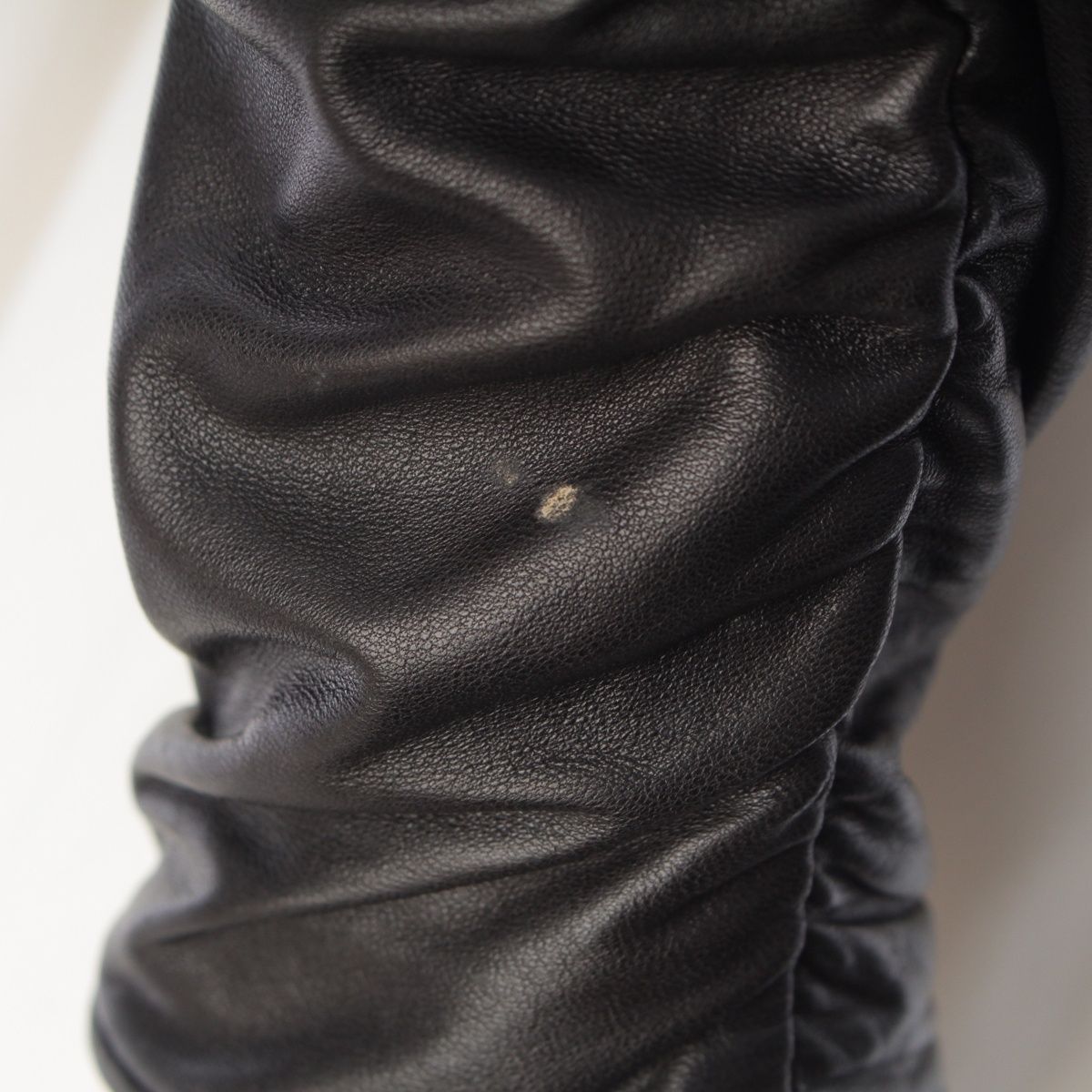 Gucci Vintage Leather Collarless Jacket Black 38 — view 8