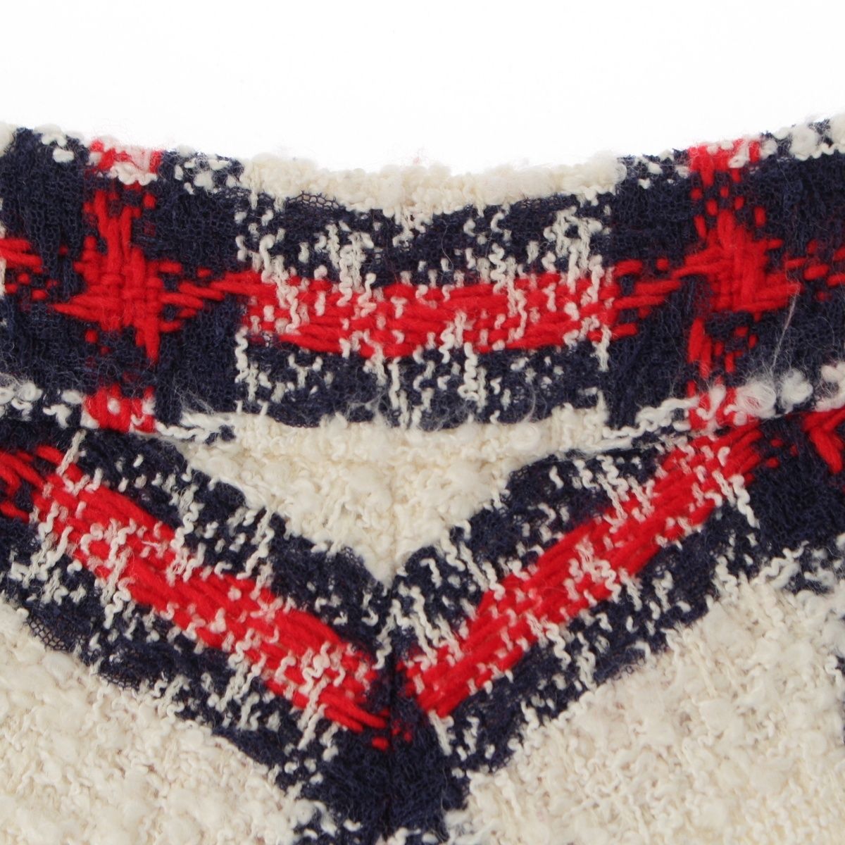 Gucci Nylon and Cotton Checkered Skirt White 40 — view 3