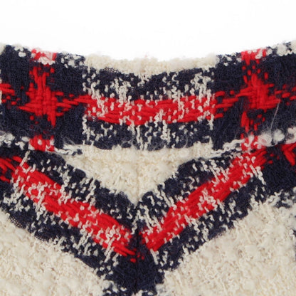 Gucci Nylon and Cotton Checkered Skirt White 40 — view 3