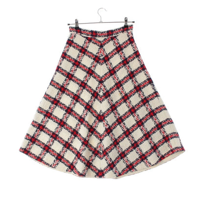 Gucci Nylon and Cotton Checkered Skirt White 40