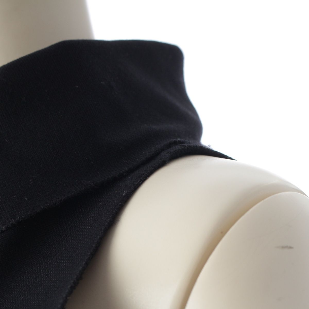 Prada Virgin Wool Roll Neck Sleeveless Dress Top Black 36 — view 6