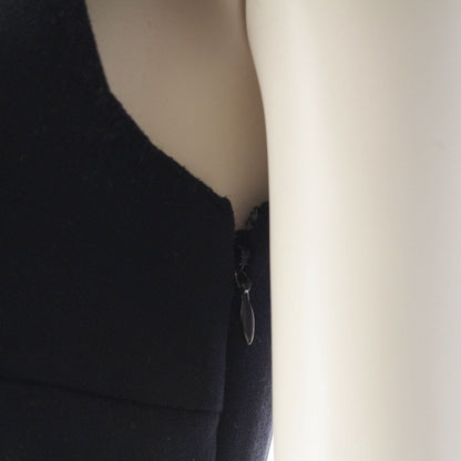 Prada Virgin Wool Roll Neck Sleeveless Dress Top Black 36 — view 7