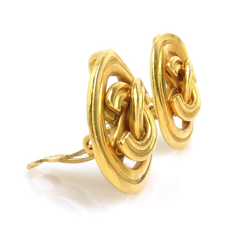 Chanel Earrings CC Logo — view 2