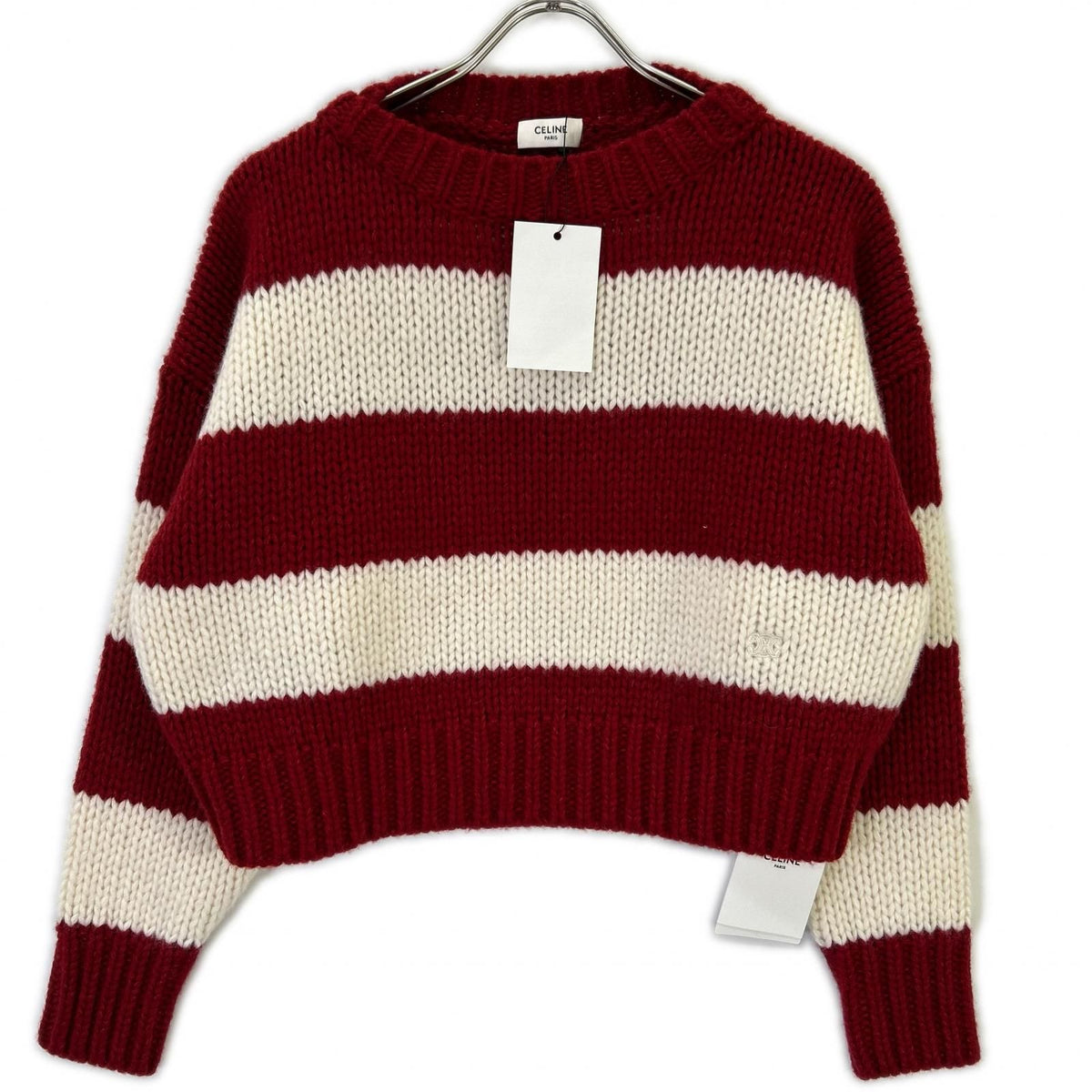Celine Red Loose Fit Knit XS Sweater