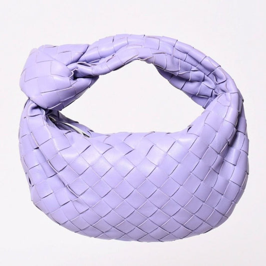 Bottega Veneta Mini Jodie Hobo Handbag Intrecciato Purple Lambskin Silver