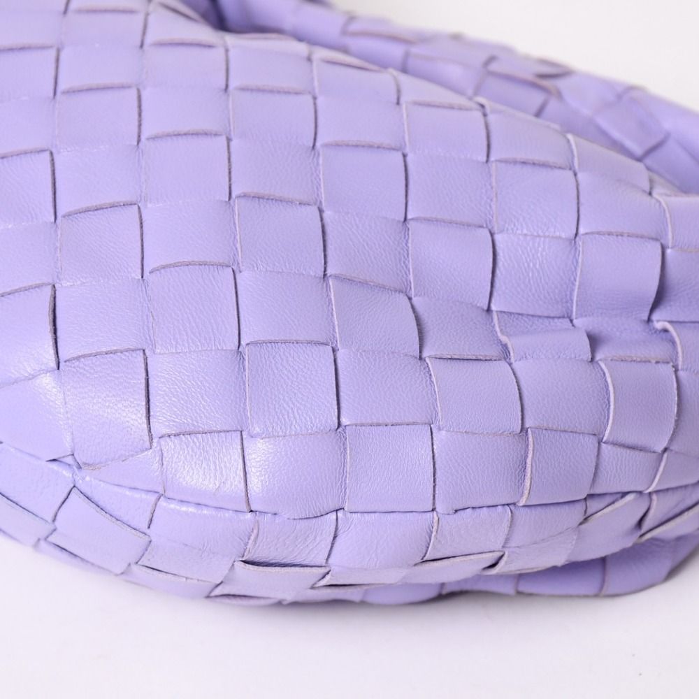 Bottega Veneta Mini Jodie Hobo Handbag Intrecciato Purple Lambskin Silver — view 7