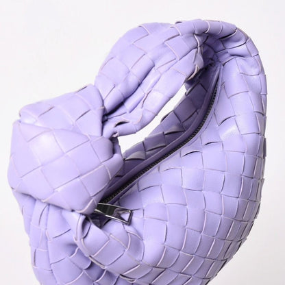 Bottega Veneta Mini Jodie Hobo Handbag Intrecciato Purple Lambskin Silver — view 4