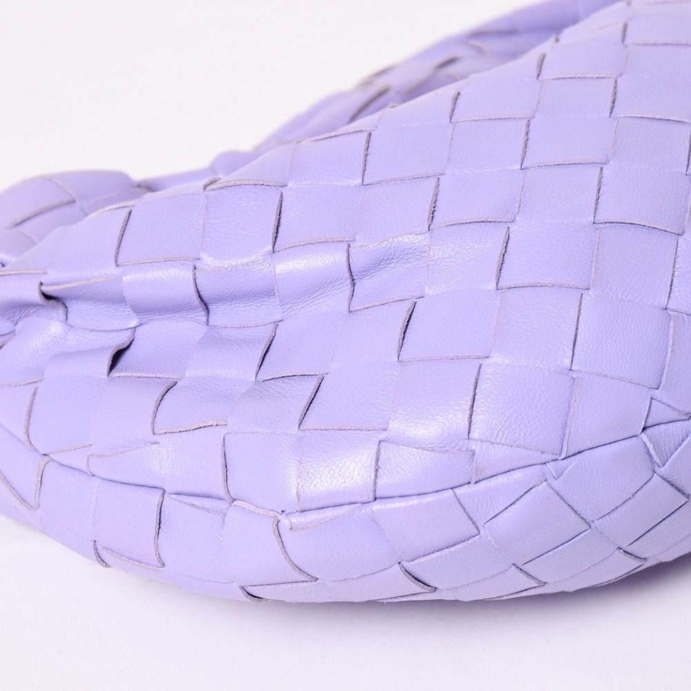 Bottega Veneta Mini Jodie Hobo Handbag Intrecciato Purple Lambskin Silver — view 8