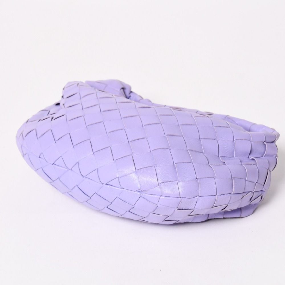 Bottega Veneta Mini Jodie Hobo Handbag Intrecciato Purple Lambskin Silver — view 6