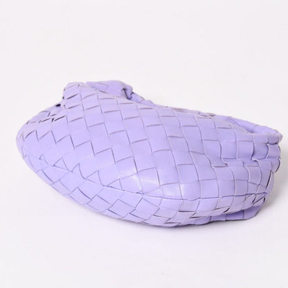 Bottega Veneta Mini Jodie Hobo Handbag Intrecciato Purple Lambskin Silver — view 6