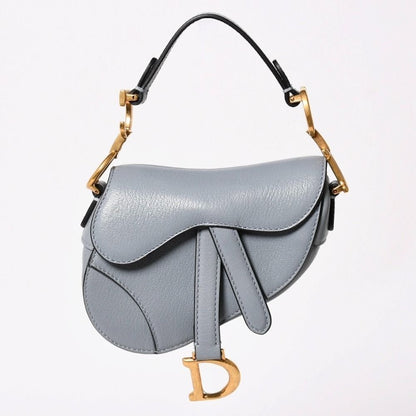 Dior Saddle Micro Cloud Blue Mini Bag Gold Magnetic — view 2