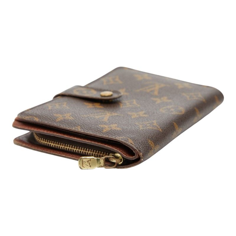 Louis Vuitton Monogram Porte Papier Bifold Wallet Brown Leather Handbag — view 6