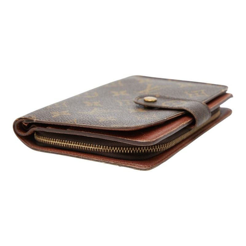 Louis Vuitton Monogram Porte Papier Bifold Wallet Brown Leather Handbag — view 4