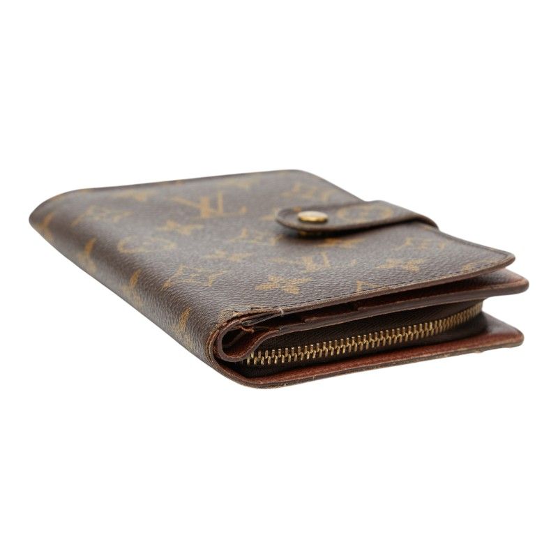 Louis Vuitton Monogram Porte Papier Bifold Wallet Brown Leather Handbag — view 5