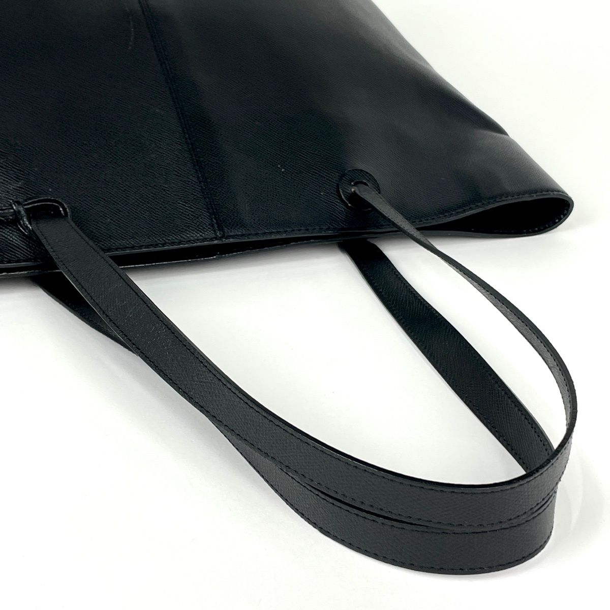 Chanel Logo Tote Bag Leather Black — view 7