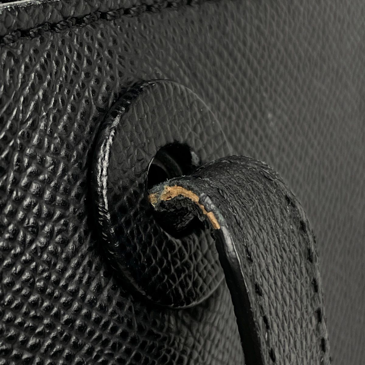 Chanel Logo Tote Bag Leather Black — view 6