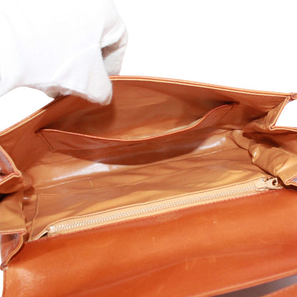 Gucci Vintage Leather Brown Shoulder Bag Gold — view 7
