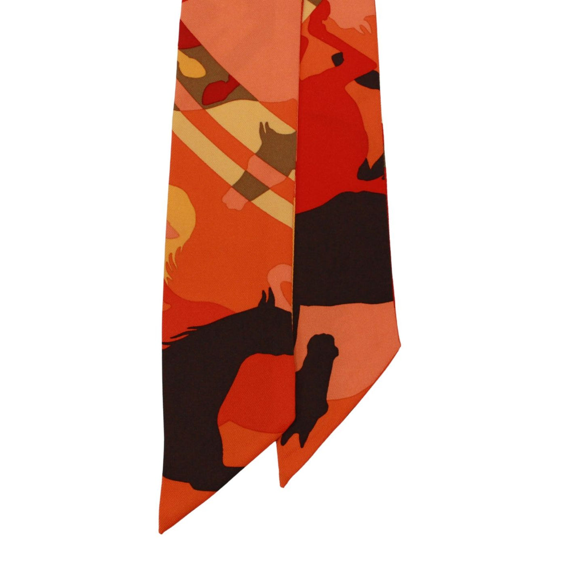 Hermes Twilly Silk Orange Red Scarf — view 3
