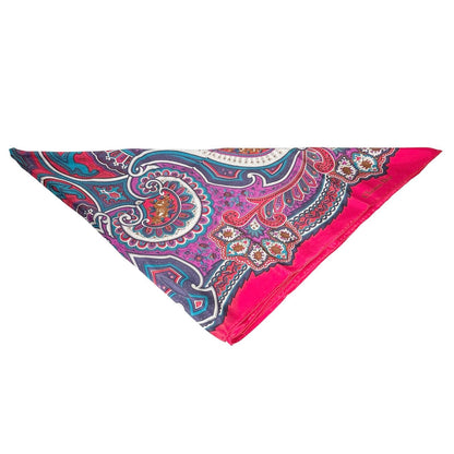 Dior Paisley Silk Purple Red Scarf — view 3