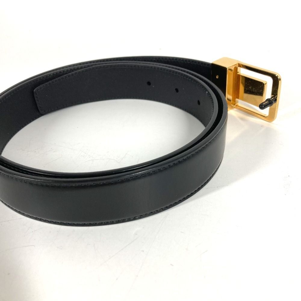 Saint Laurent Paris Belt Logo la 66 Buckle Leather Black — view 5