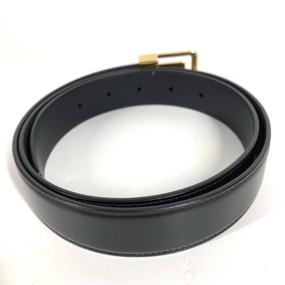 Saint Laurent Paris Belt Logo la 66 Buckle Leather Black — view 4
