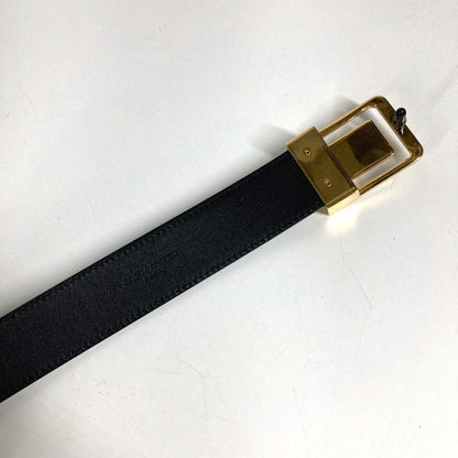 Saint Laurent Paris Belt Logo la 66 Buckle Leather Black — view 6