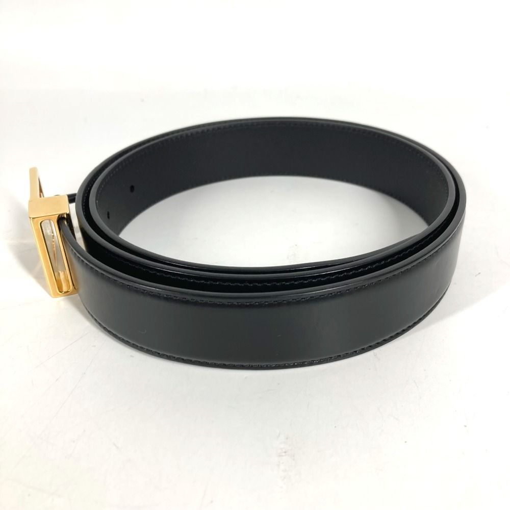 Saint Laurent Paris Belt Logo la 66 Buckle Leather Black — view 3