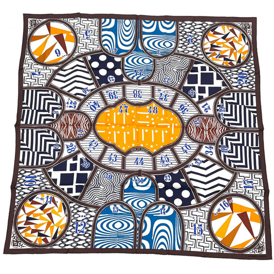 Hermes Jeu de Soie Silk Game Scarf Multicolor