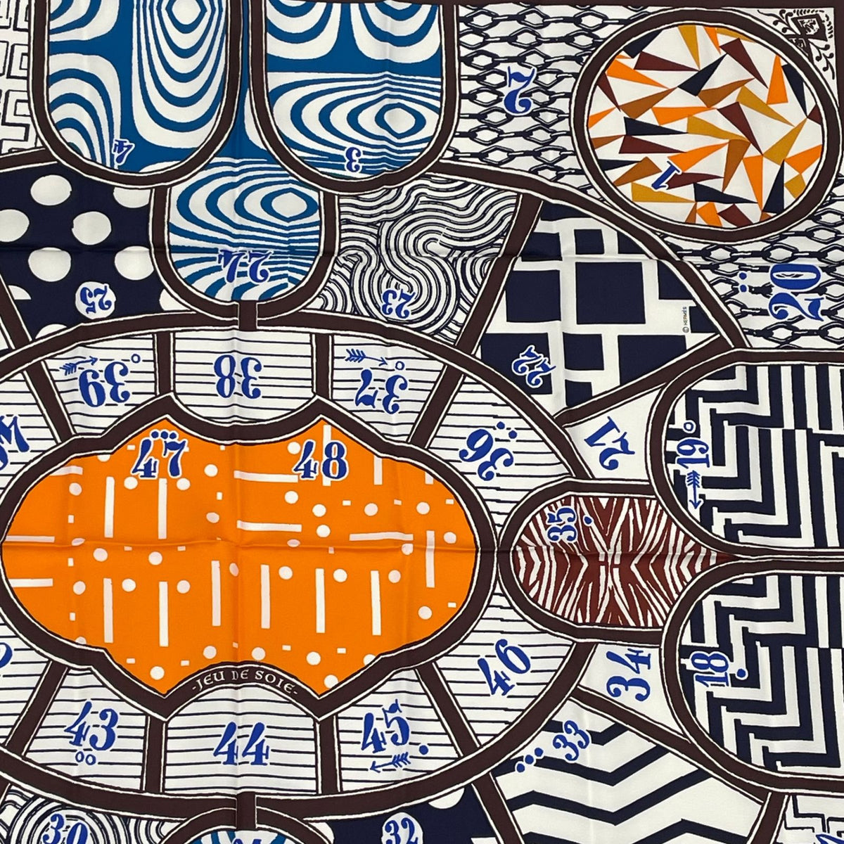 Hermes Jeu de Soie Silk Game Scarf Multicolor — view 3
