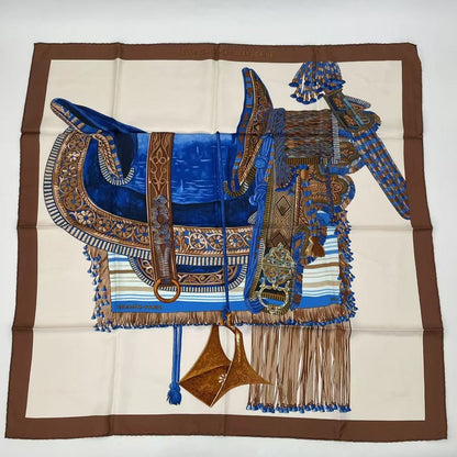 Hermes Carre 90 Selle D'apparat Marocaine Moroccan Ceremonial Saddle Scarf Silk