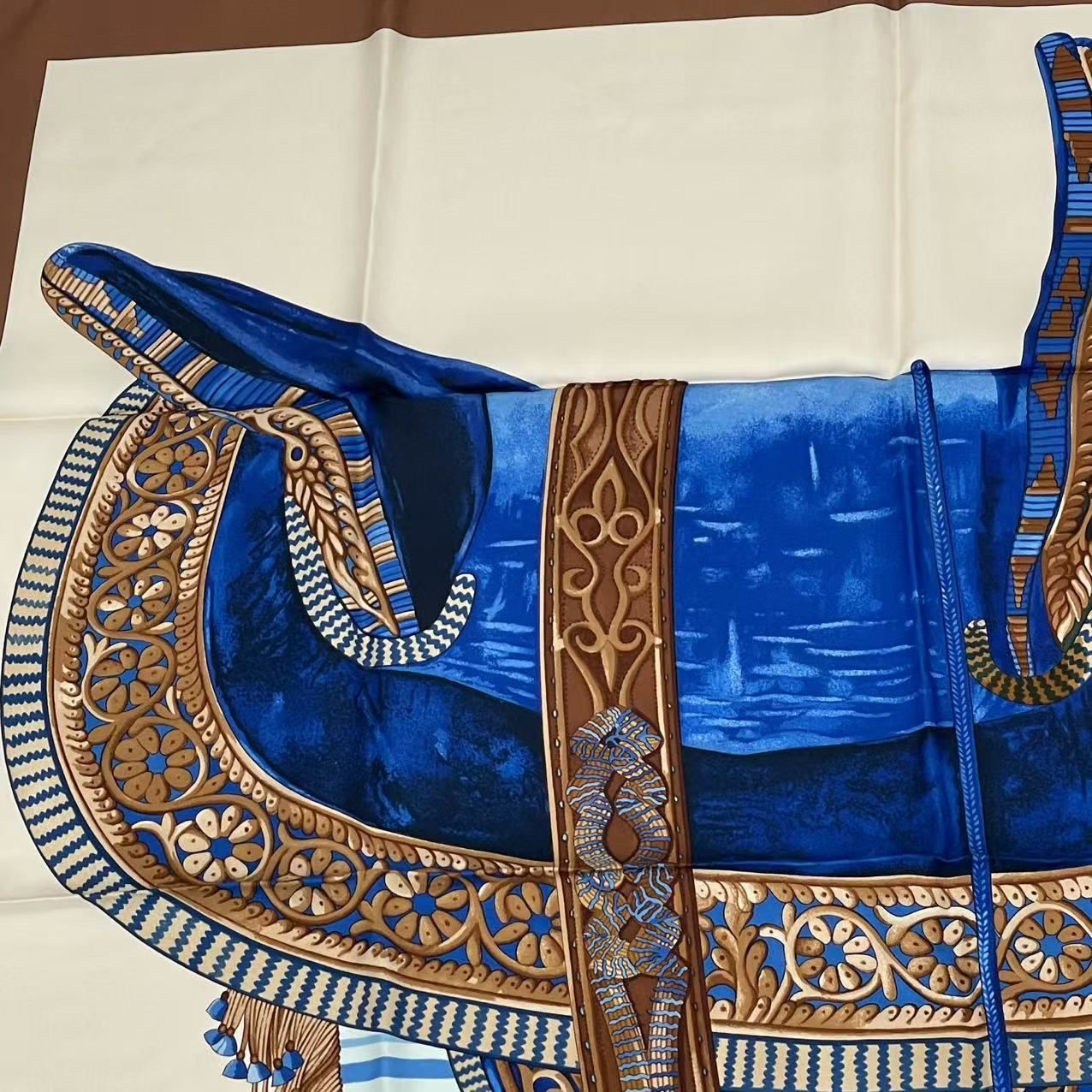 Hermes Carre 90 Selle D'apparat Marocaine Moroccan Ceremonial Saddle Scarf Silk — view 2