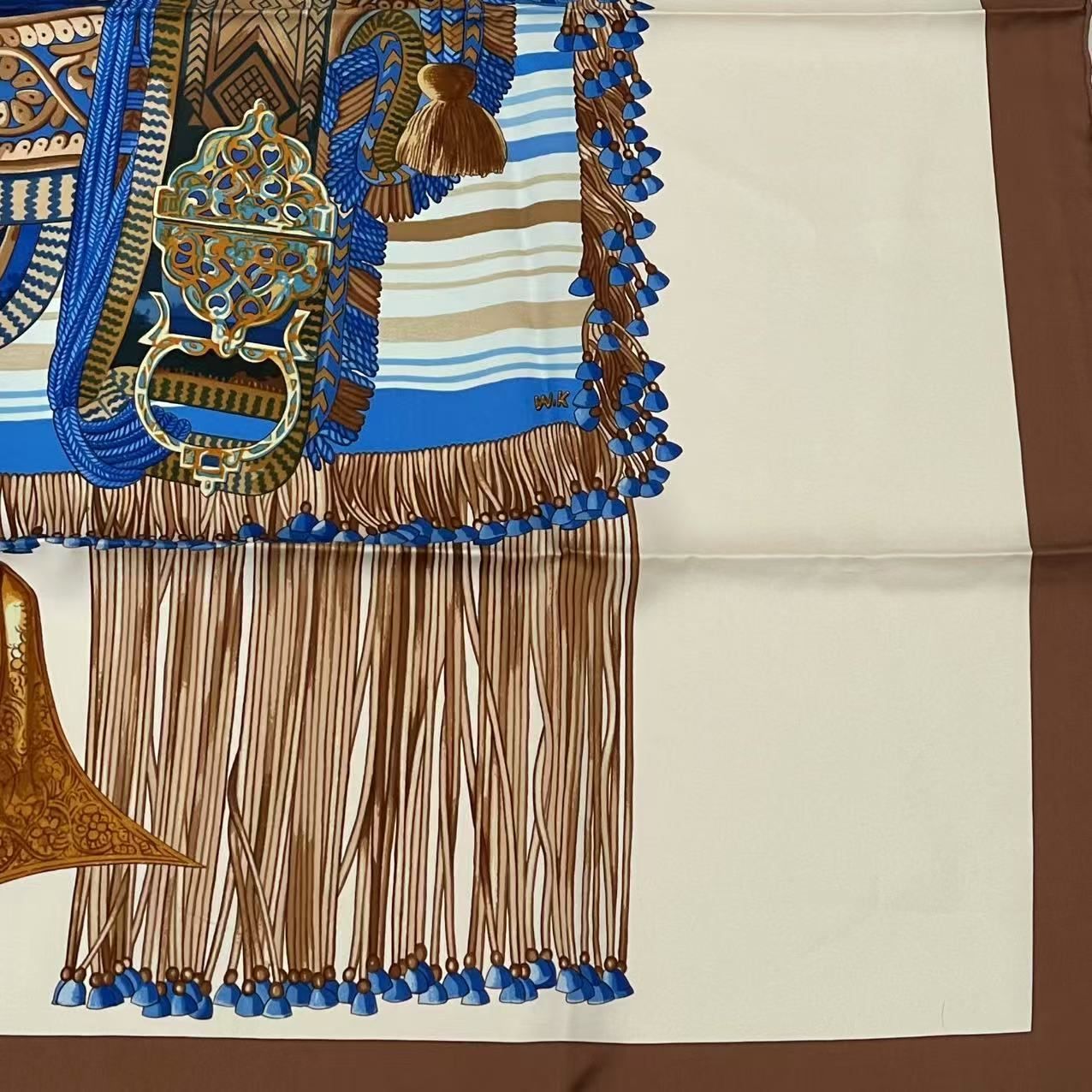 Hermes Carre 90 Selle D'apparat Marocaine Moroccan Ceremonial Saddle Scarf Silk — view 5