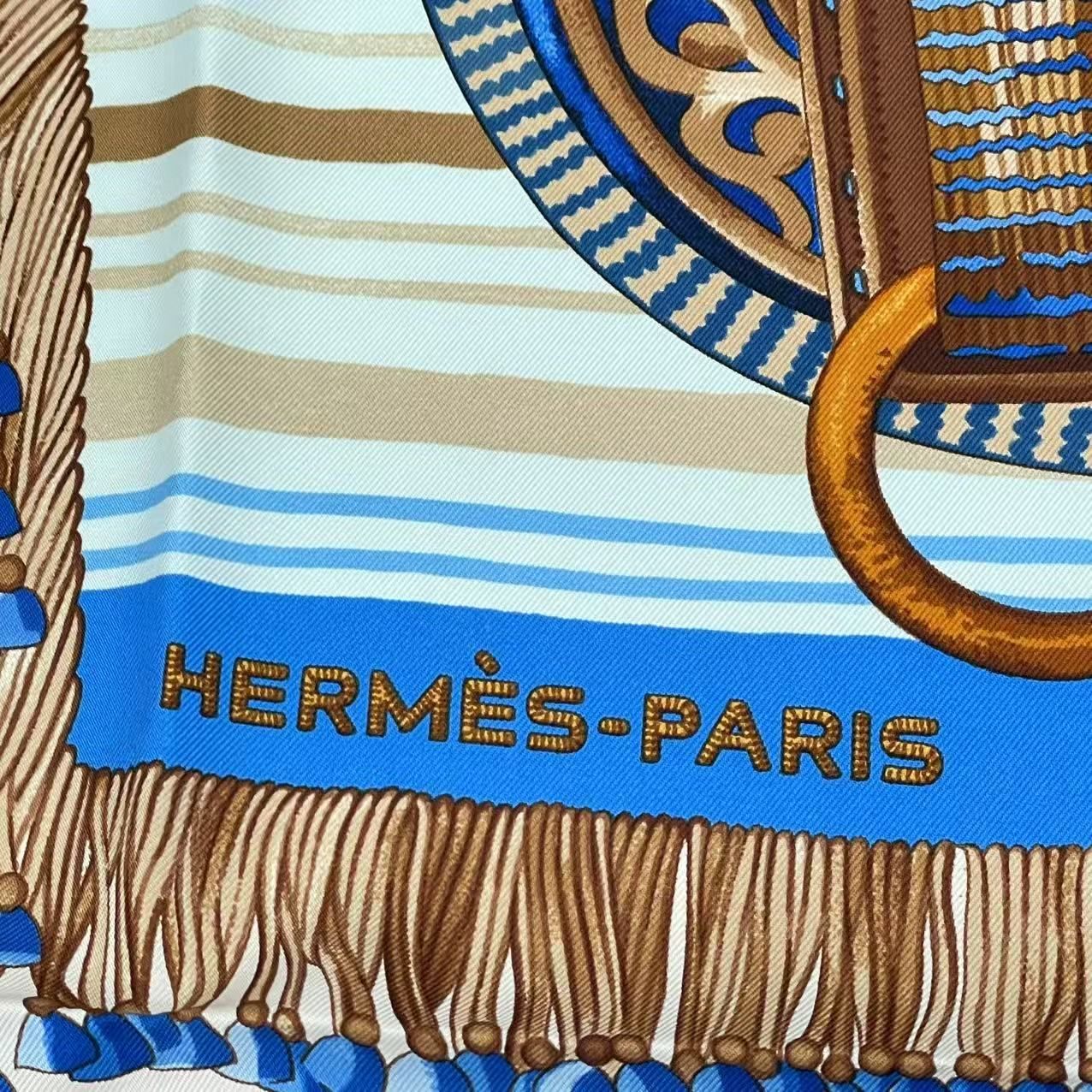Hermes Carre 90 Selle D'apparat Marocaine Moroccan Ceremonial Saddle Scarf Silk — view 7