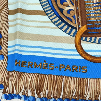 Hermes Carre 90 Selle D'apparat Marocaine Moroccan Ceremonial Saddle Scarf Silk — view 7