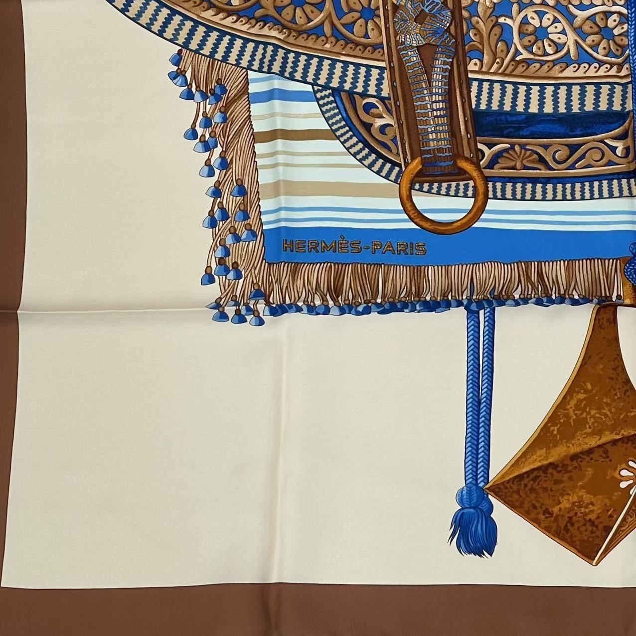 Hermes Carre 90 Selle D'apparat Marocaine Moroccan Ceremonial Saddle Scarf Silk — view 4